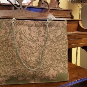 Free With Purchase - Elegant Green Floral Tote Bag NWOT